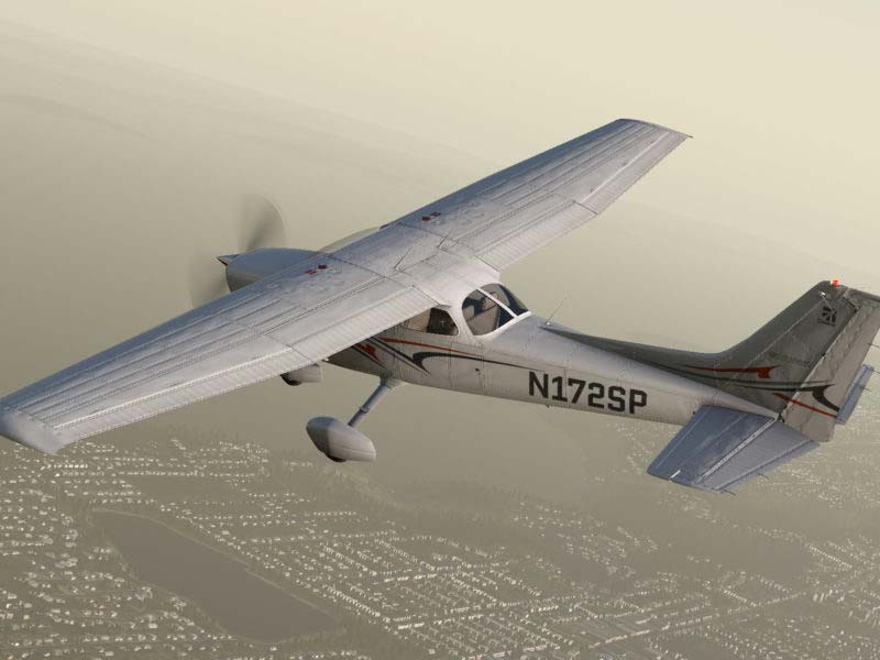 Cessna 172SP FLying from above